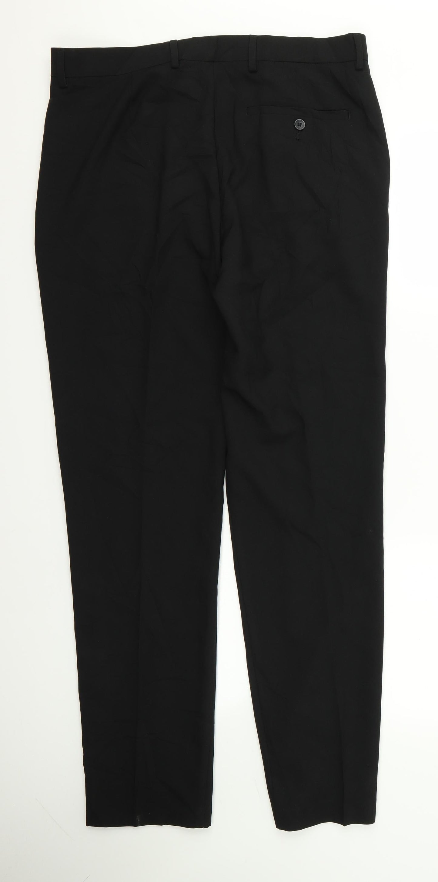 Preworn Womens Black  Rayon Trousers  Size 34 L24 in