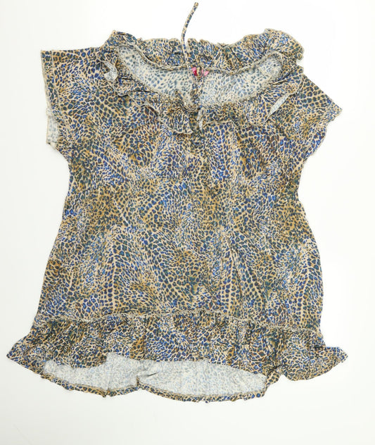 Simply Be Womens Multicoloured Animal Print  Basic Blouse Size M