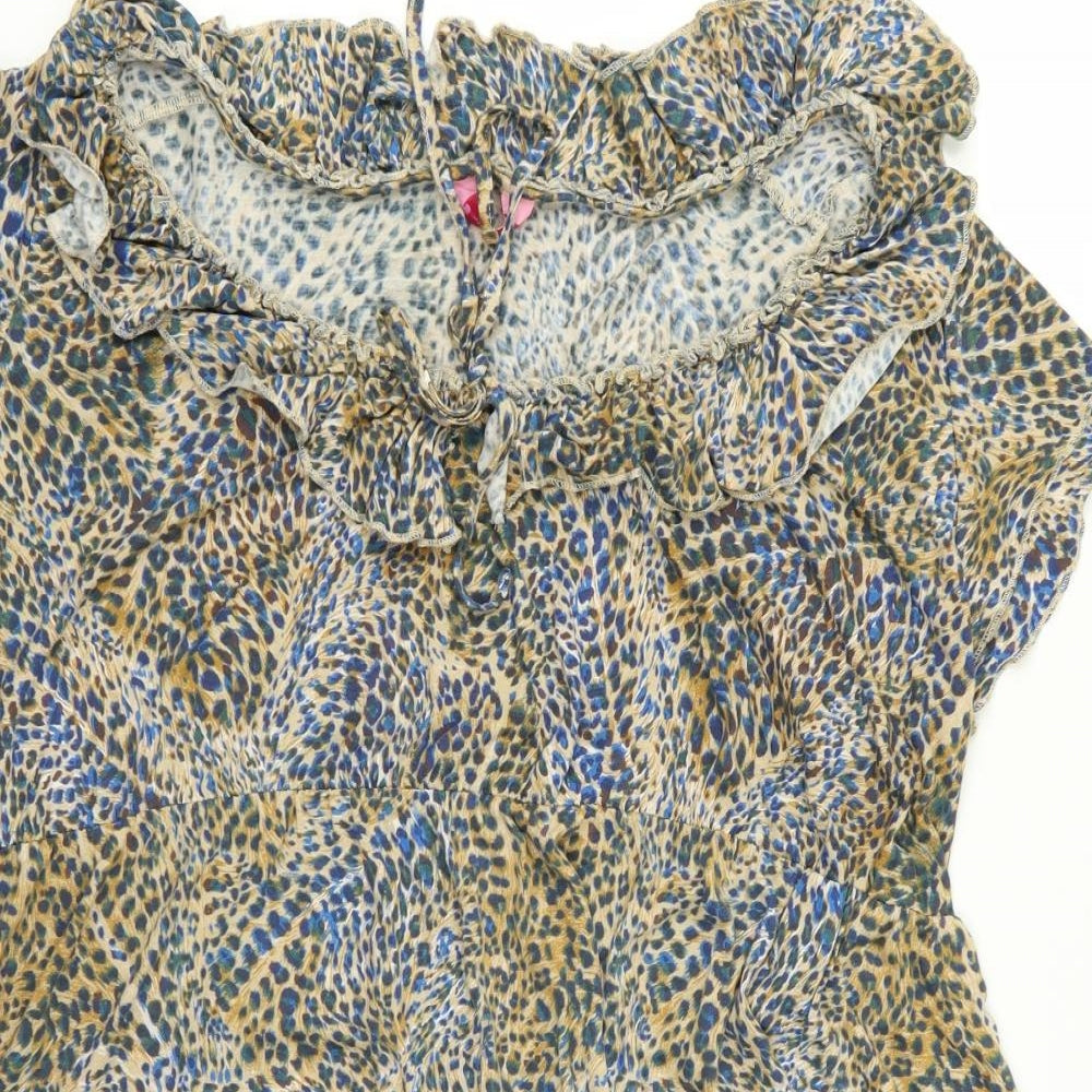 Simply Be Womens Multicoloured Animal Print  Basic Blouse Size M