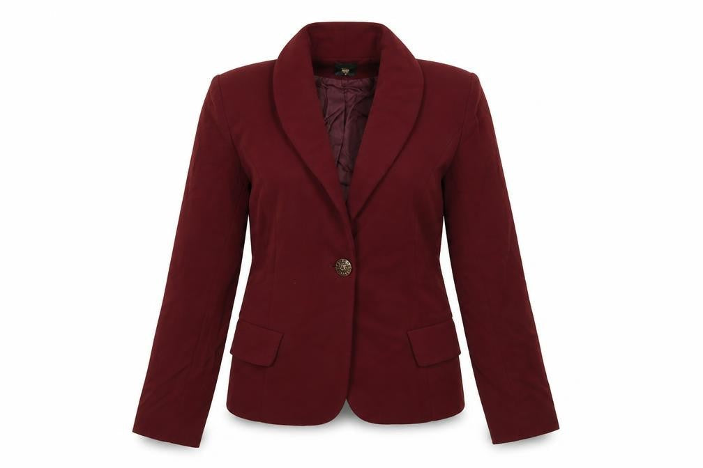 Preworn Womens Red  Velour Jacket  Size M