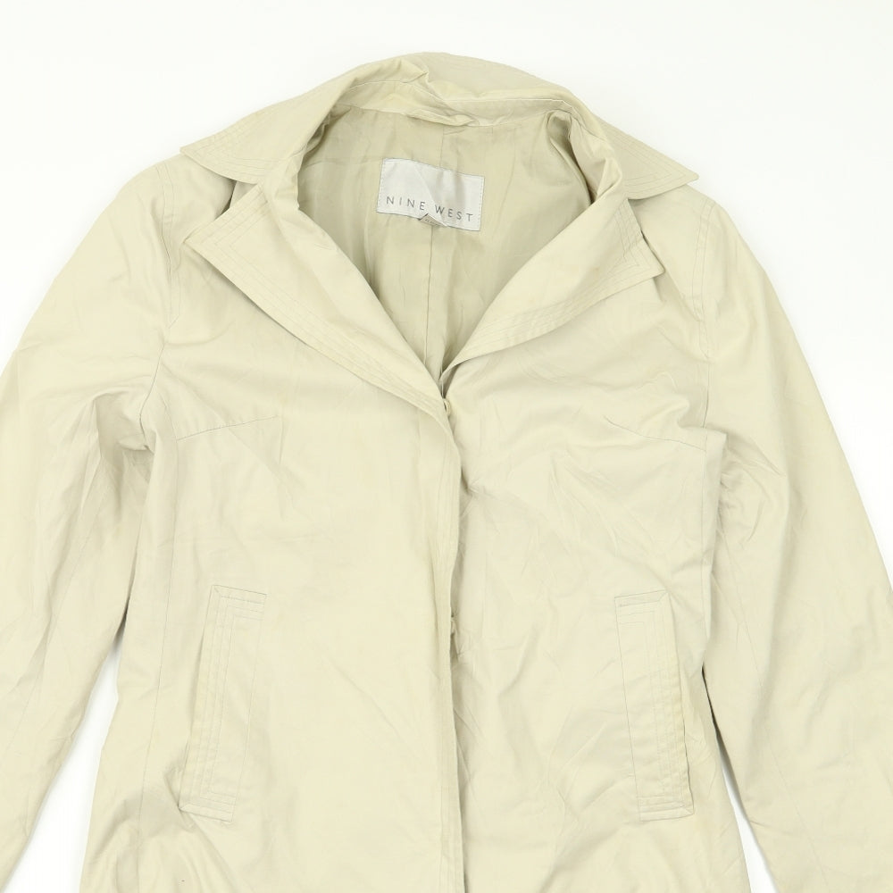 Nine West Womens Beige   Overcoat Jacket Size S