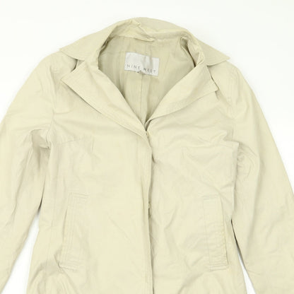 Nine West Womens Beige   Overcoat Jacket Size S