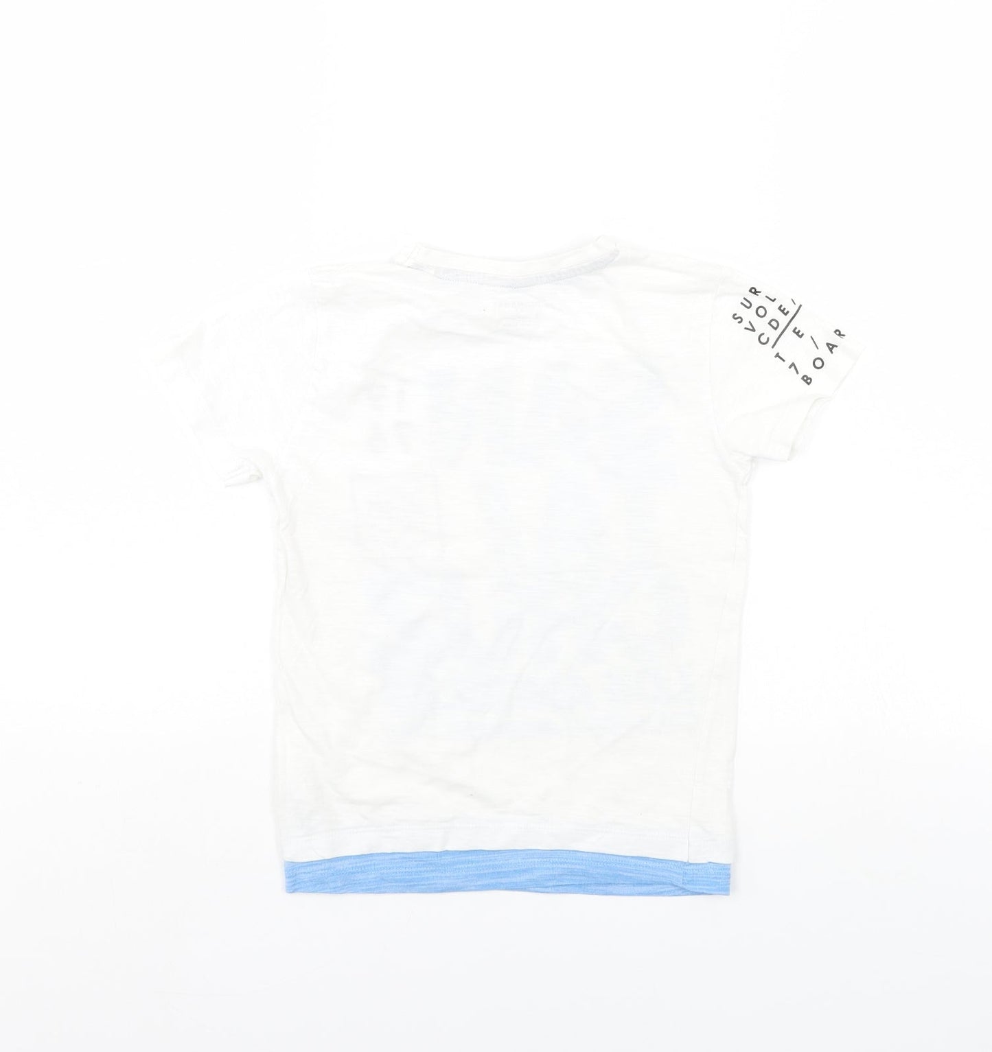 Primark Boys White   Basic T-Shirt Size 5-6 Years