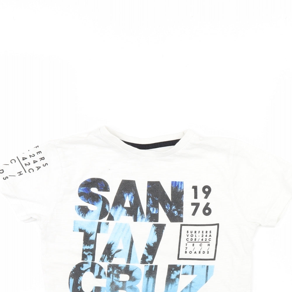 Primark Boys White   Basic T-Shirt Size 5-6 Years