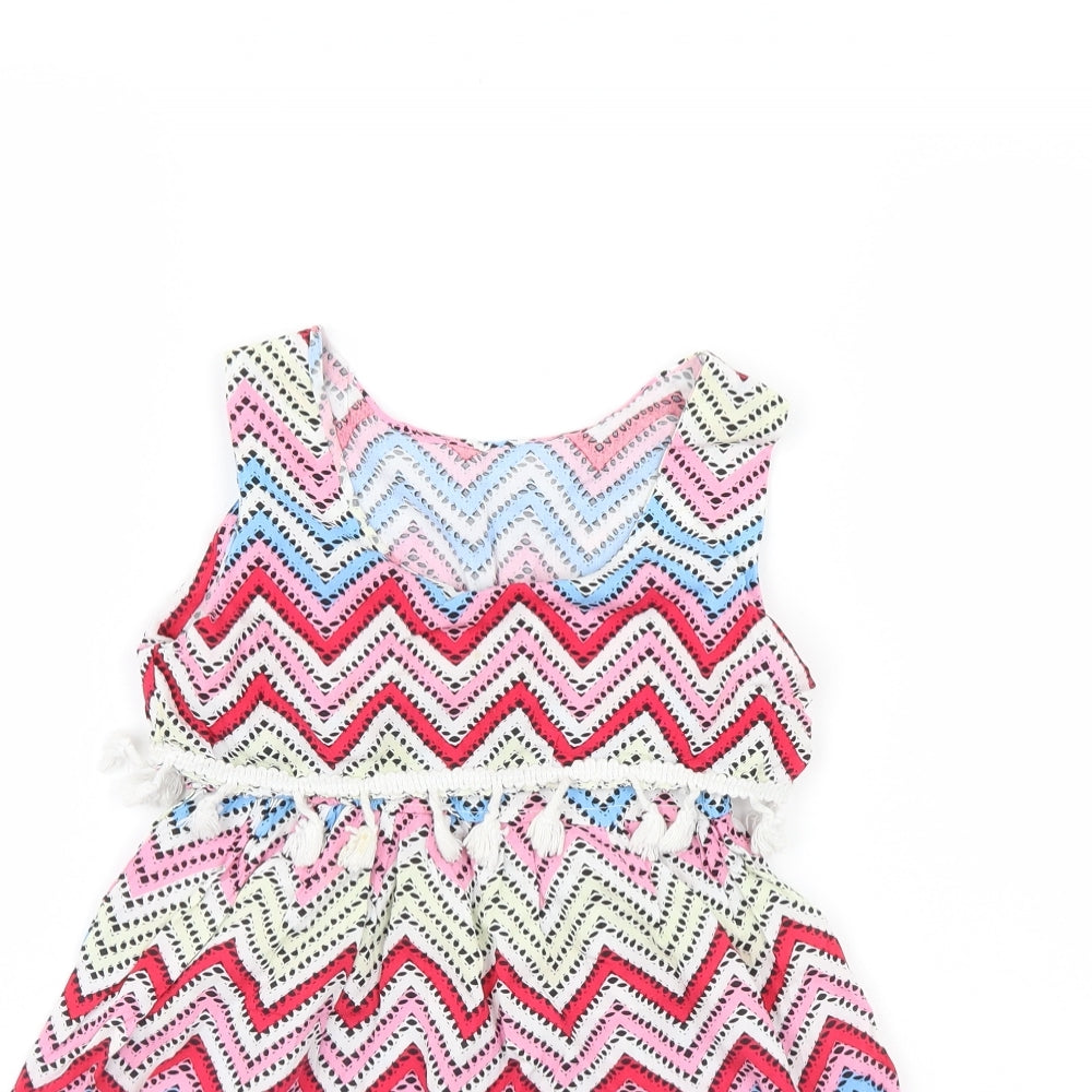 Preworn Girls Multicoloured Striped  A-Line