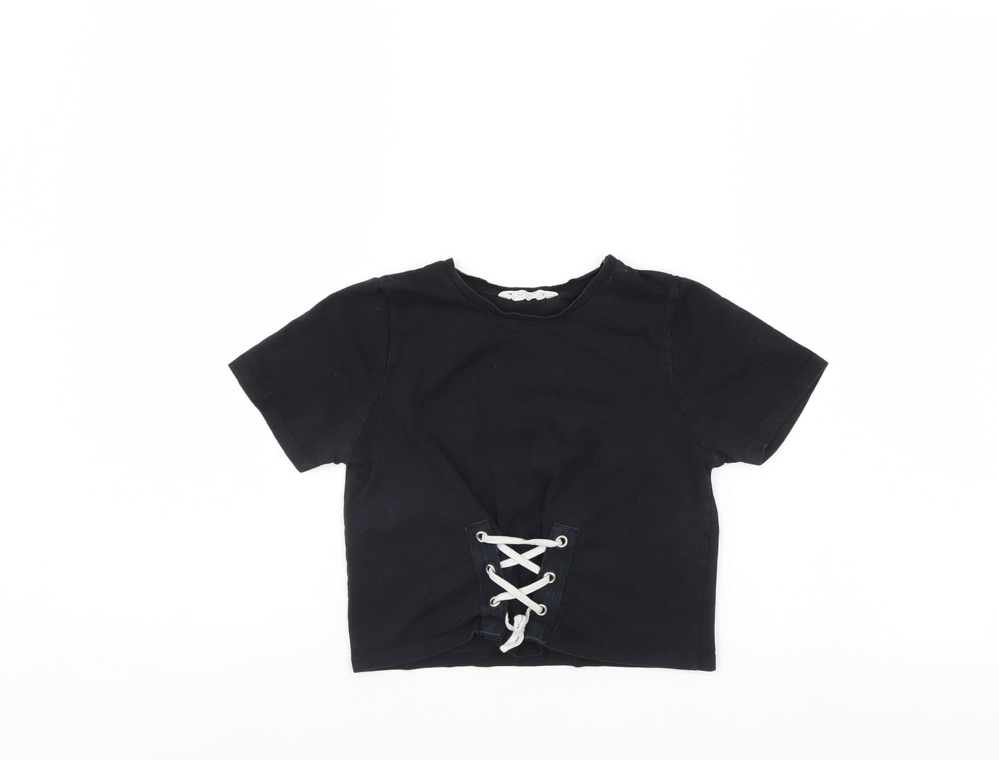 Candy Girls Black   Basic T-Shirt Size 9 Years