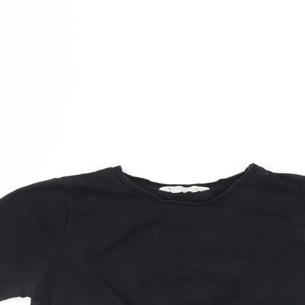 Candy Girls Black   Basic T-Shirt Size 9 Years