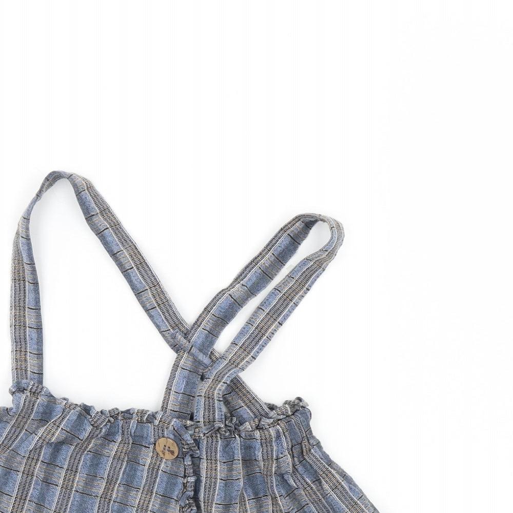 NEXT Boys Blue Check  Basic T-Shirt Size 12-18 Months