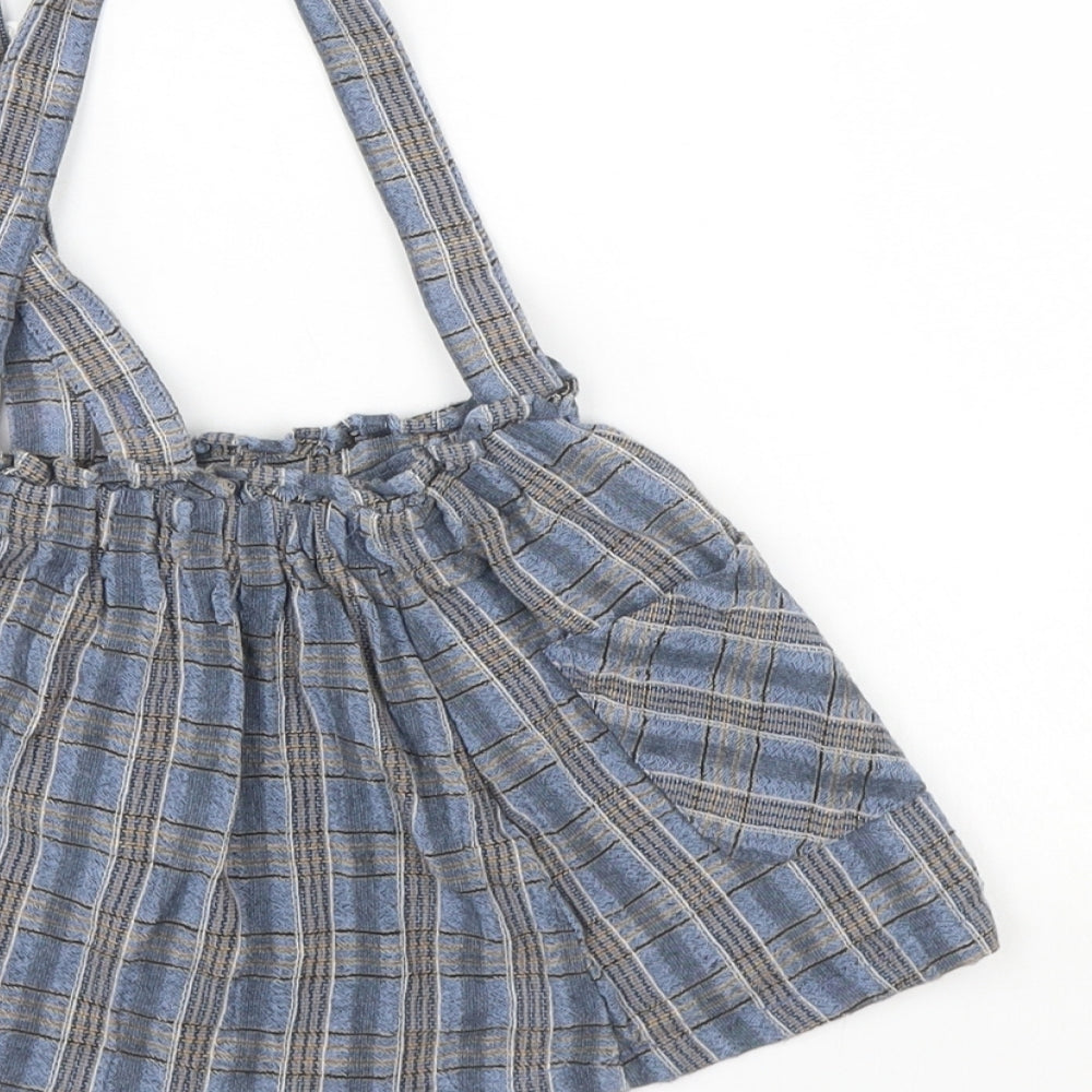 NEXT Boys Blue Check  Basic T-Shirt Size 12-18 Months