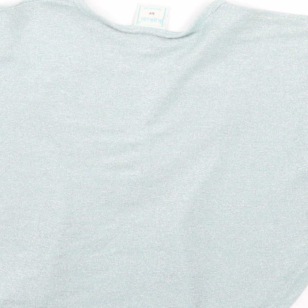 Kakiai Girls Blue   Pullover T-Shirt Size 5 Years