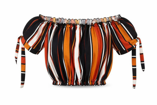Cameo Rose Womens Multicoloured Striped  Basic Blouse Size 8  - cropped