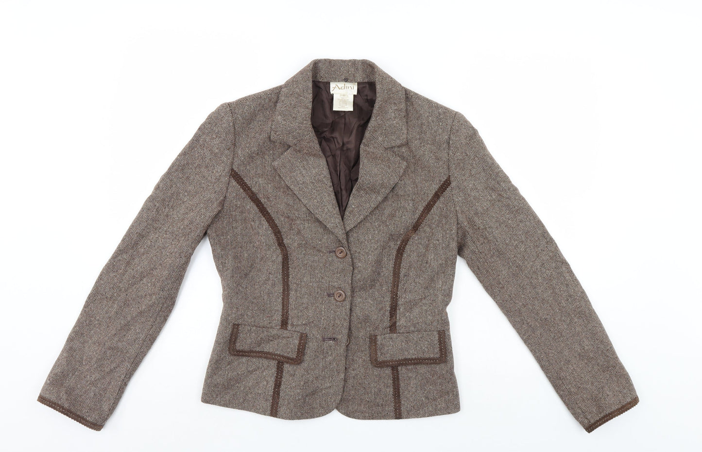 Adini Womens Brown   Jacket Blazer Size S
