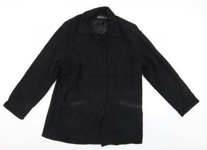 Vetistyle Womens Black   Overcoat Coat Size 16