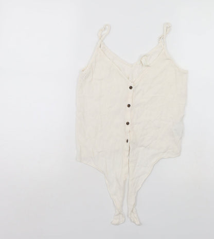 H&M Womens White   Basic Blouse Size S