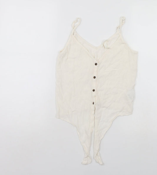 H&M Womens White   Basic Blouse Size S