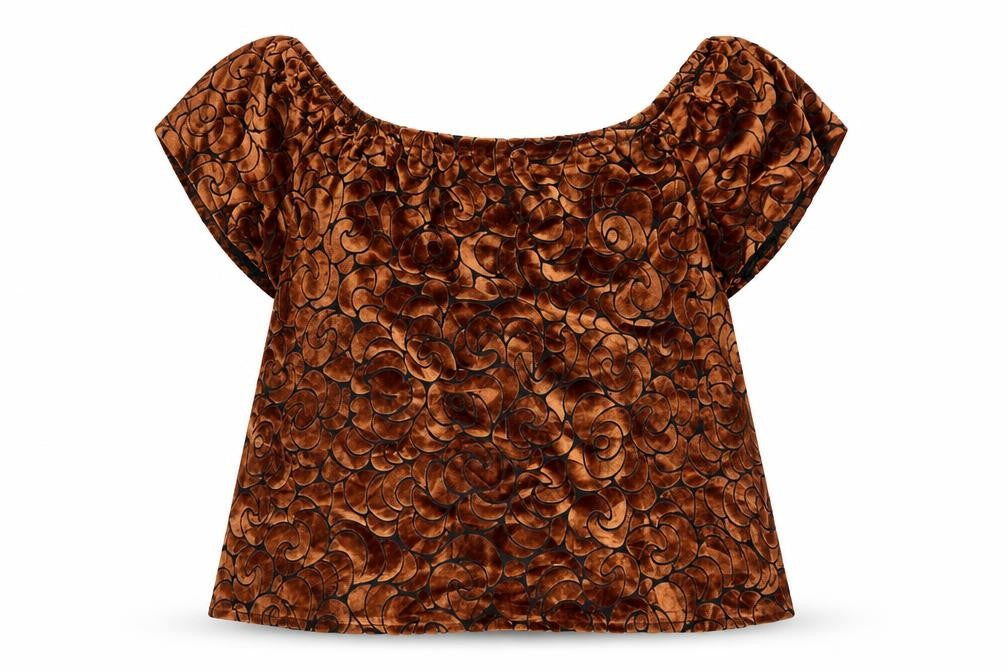 Pins & Needles Womens Brown Geometric  Basic Blouse Size XS