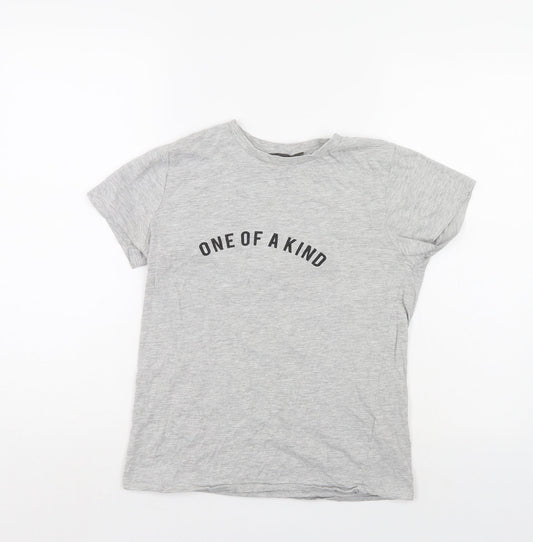 Priark Womens Grey   Basic T-Shirt Size 4