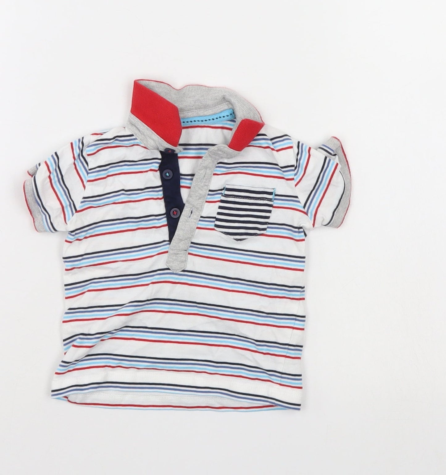 George Boys Multicoloured Striped  Pullover Polo Size 3-6 Months