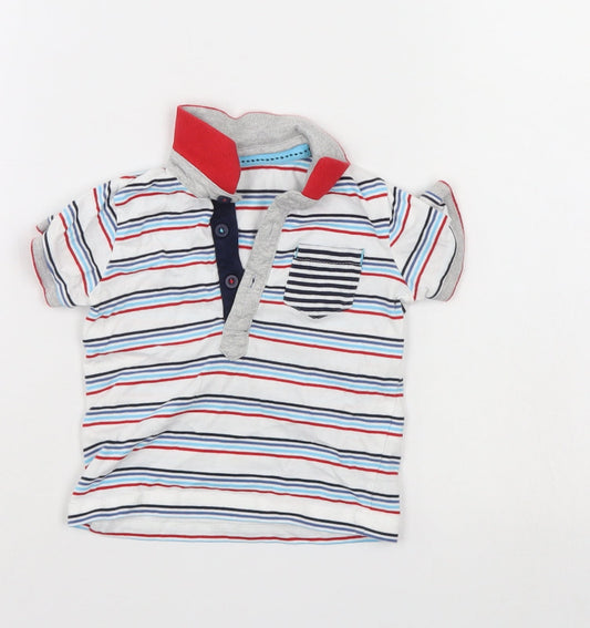 George Boys Multicoloured Striped  Pullover Polo Size 3-6 Months