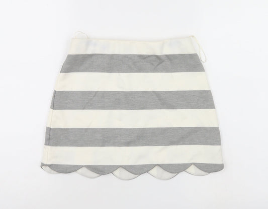 Top Shop Womens Multicoloured Striped  A-Line Skirt Size 8
