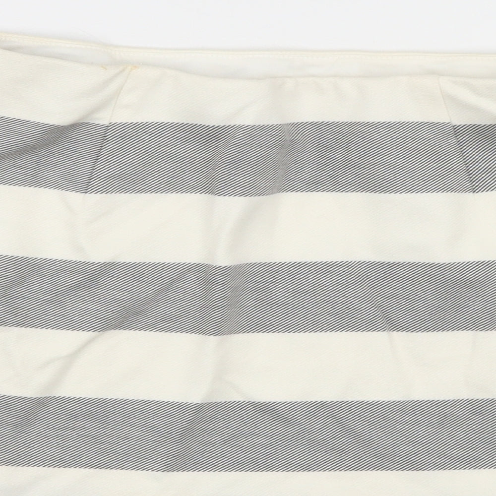 Top Shop Womens Multicoloured Striped  A-Line Skirt Size 8