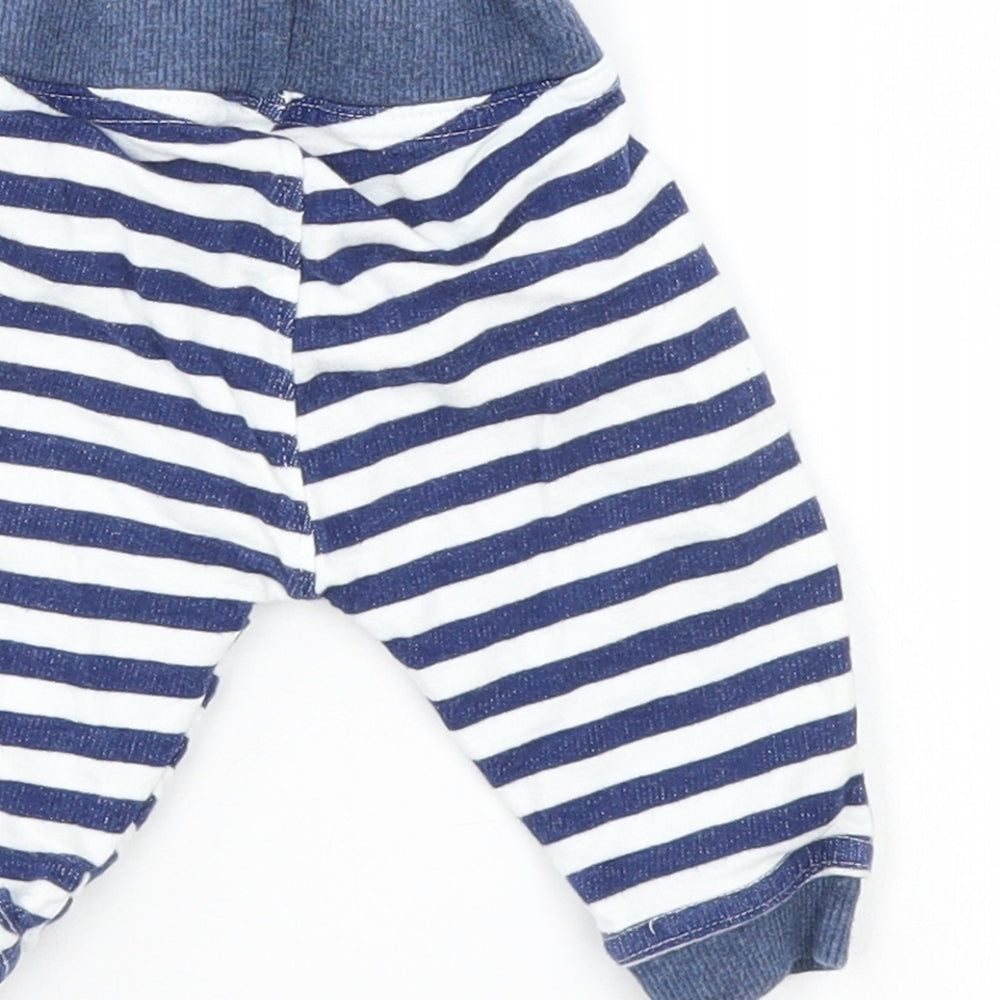 Lily & dan Baby Blue Striped  Sweatpants Trousers Size 0-3 Months
