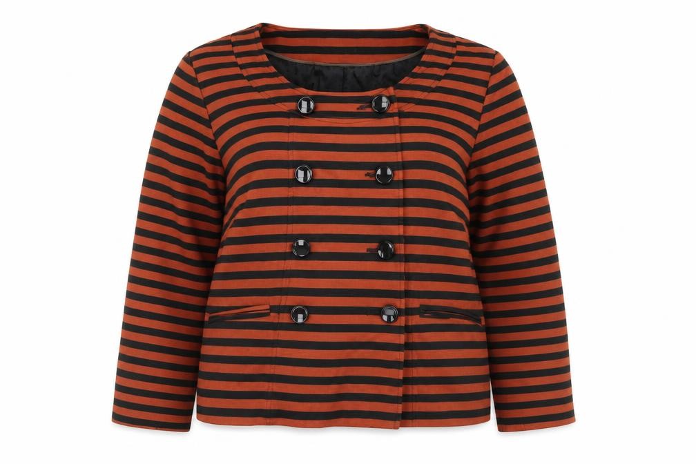 M&Co Womens Multicoloured Striped  Jacket Coatigan Size 16