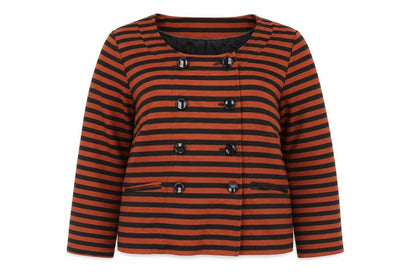 M&Co Womens Multicoloured Striped  Jacket Coatigan Size 16