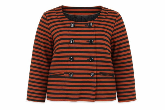 M&Co Womens Multicoloured Striped  Jacket Coatigan Size 16