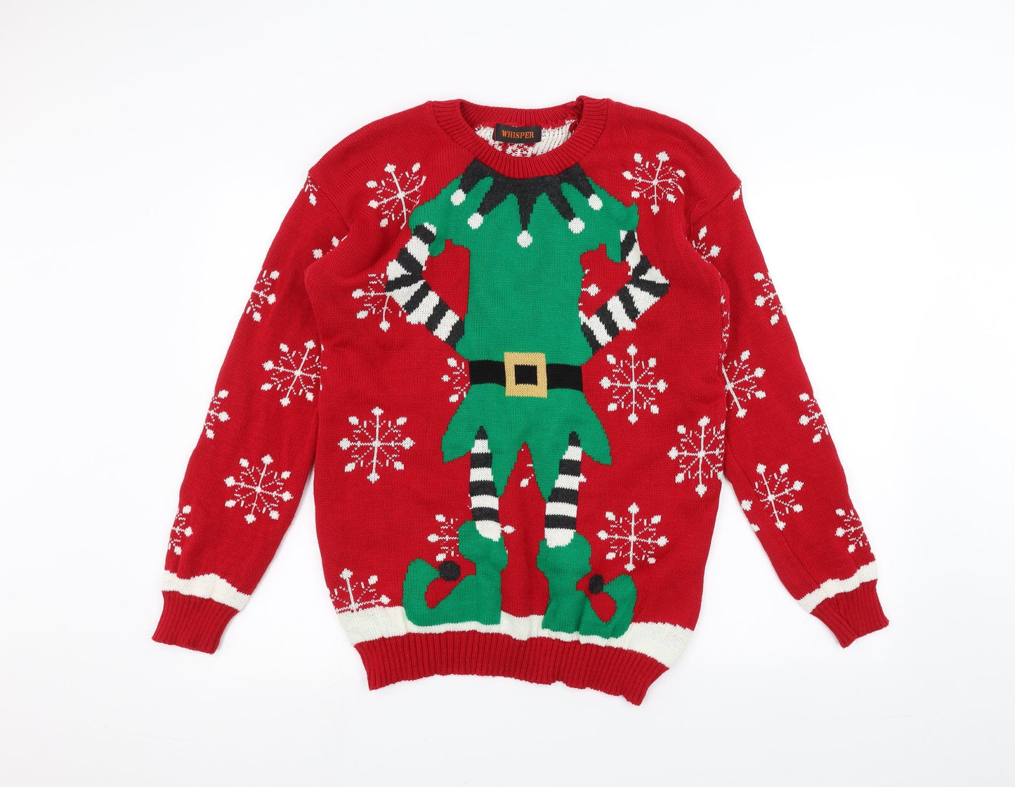 Whisper Mens Red   Pullover Jumper Size M  - chrismas jumper