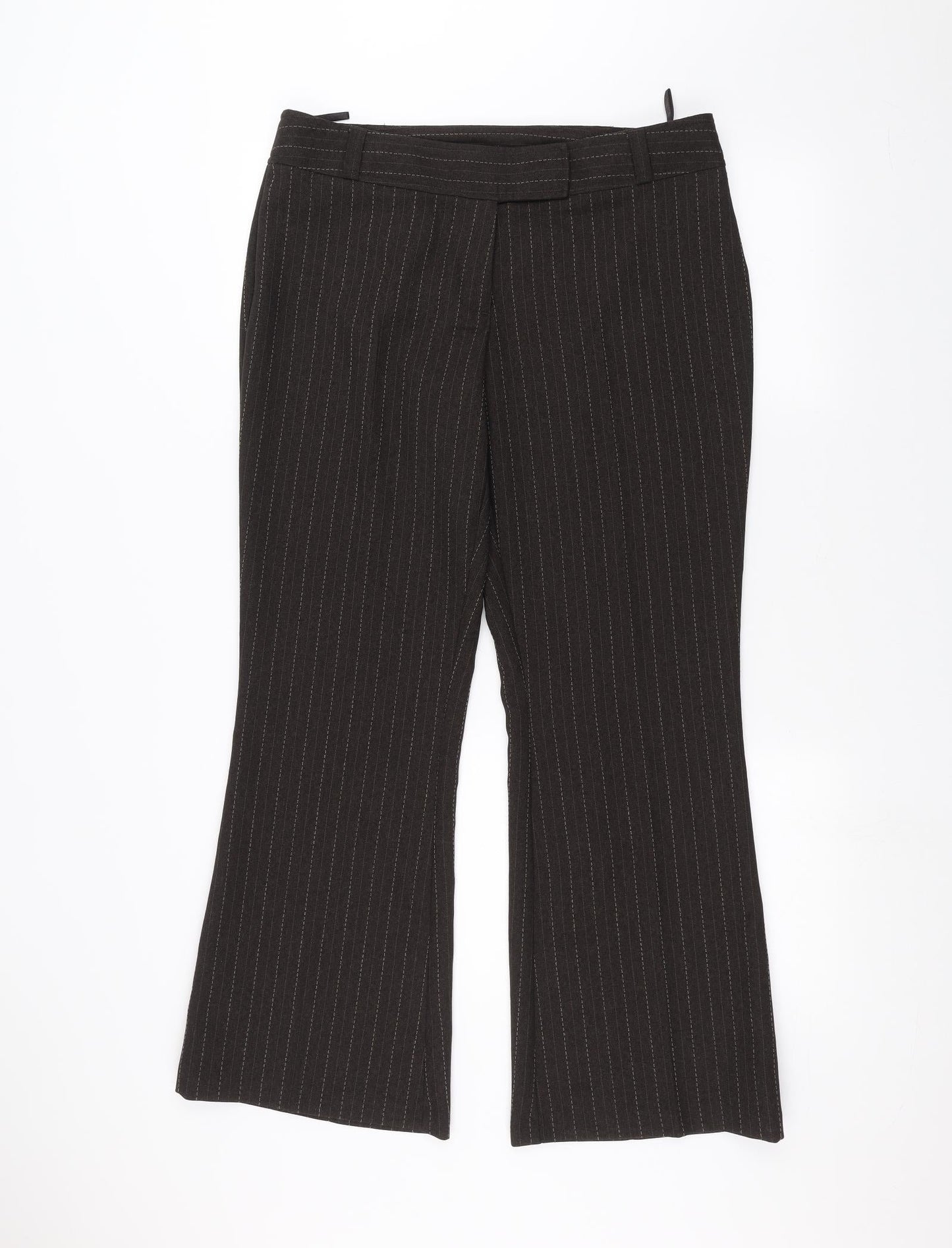 F&F Womens Brown   Trousers  Size 14 L26 in