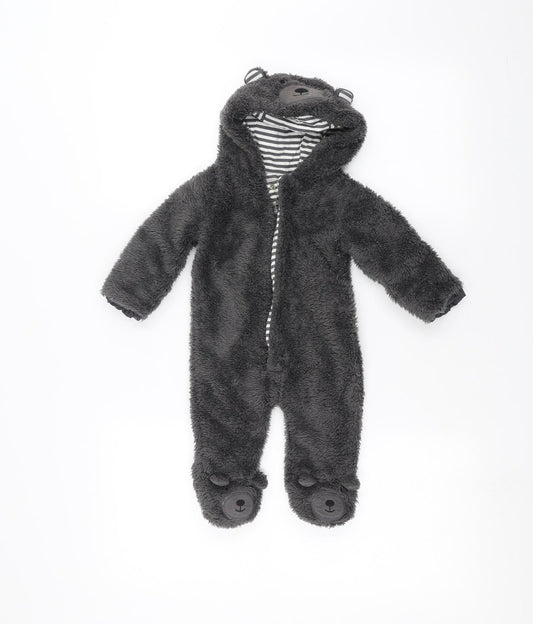 George Baby Grey Solid  Babydoll One Piece Size 3-6 Months