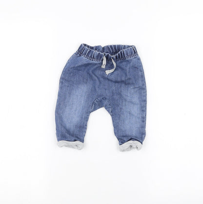 Additional front view of Tu Baby Blue Jogger Jeans, size 3-6, Months