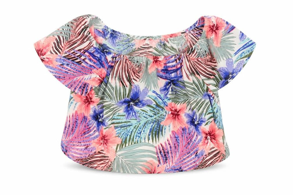 Influence Womens White Floral  Basic Blouse Size 12