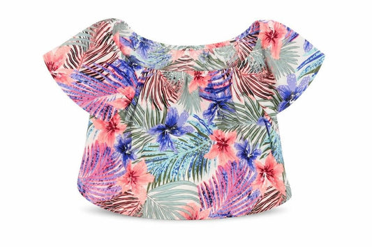 Influence Womens White Floral  Basic Blouse Size 12