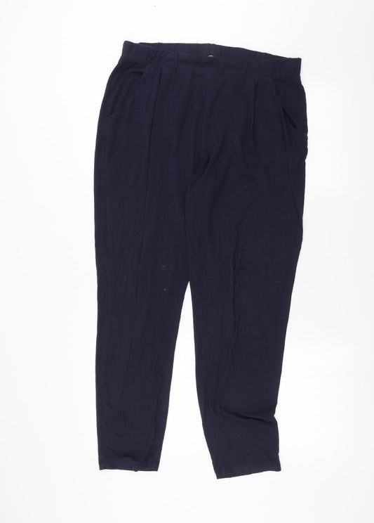 Marks and Spencer Womens Blue   Trousers  Size 14 L24 in