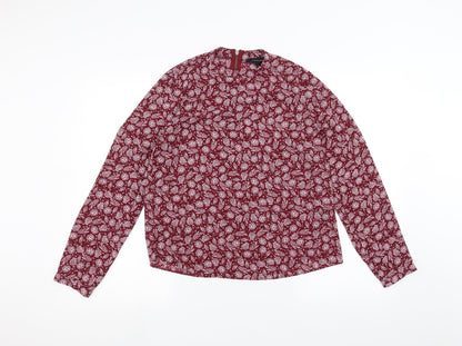 Front view of Atmosphere women’s red basic blouse, size UK 10