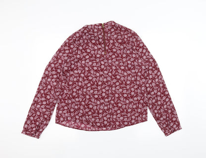 Back view of Atmosphere women’s red basic blouse, size UK 10