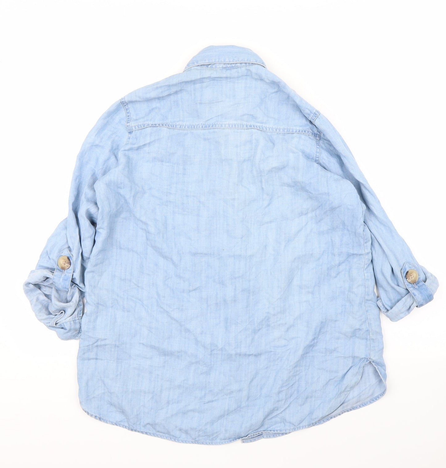 River Island Womens Blue   Basic Button-Up Size XS
