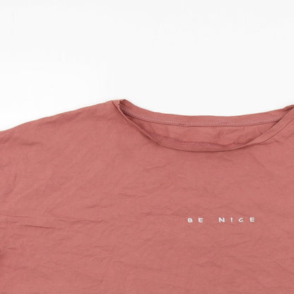 Preloved Primark Womens Pink   Basic T-Shirt Size M  - BE NICE - Detail