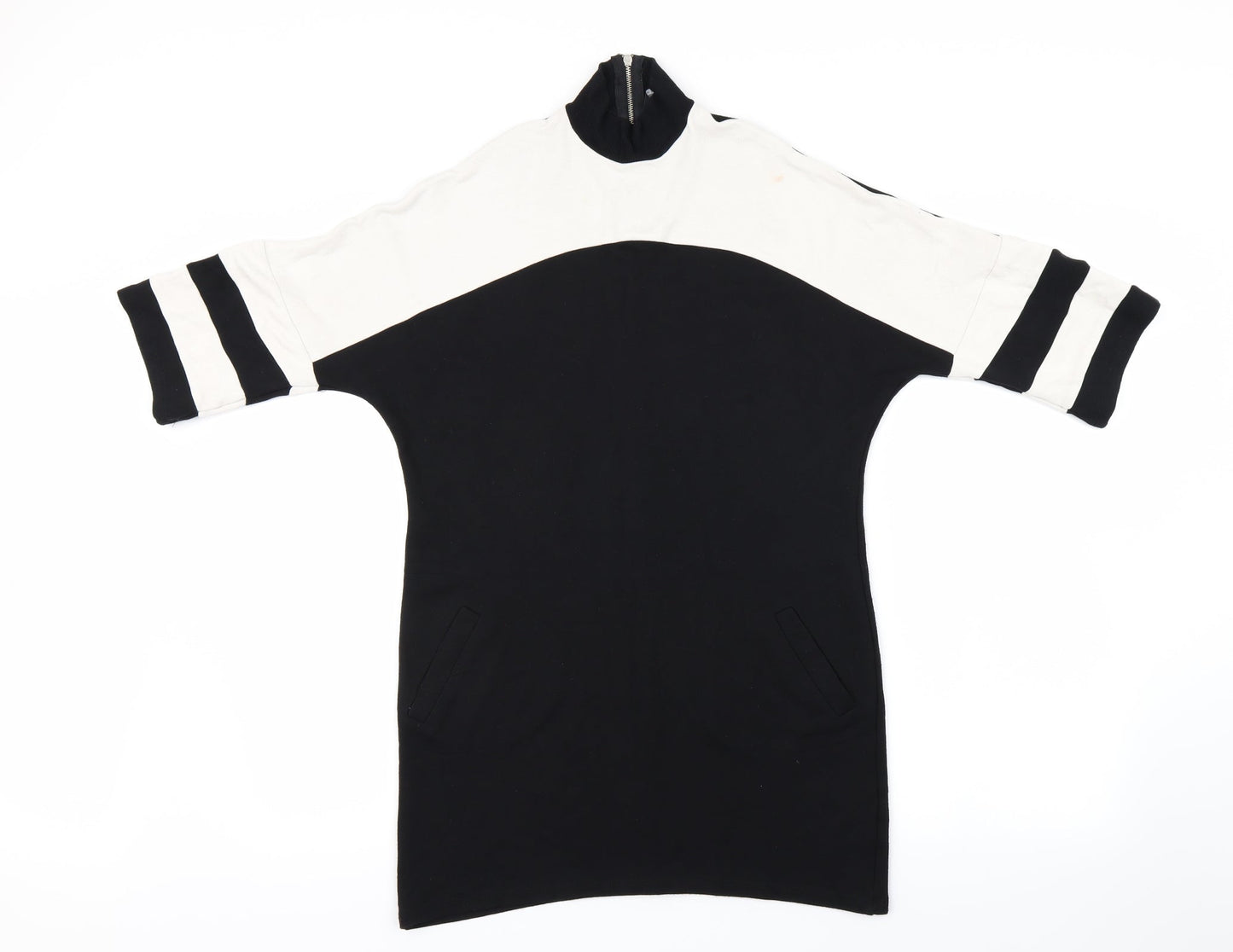 Select Womens Black Striped  Basic T-Shirt Size 10