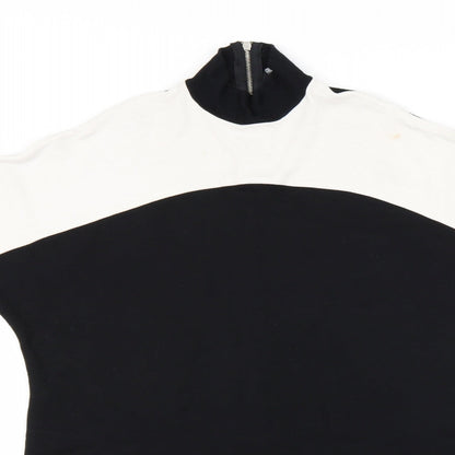 Select Womens Black Striped  Basic T-Shirt Size 10