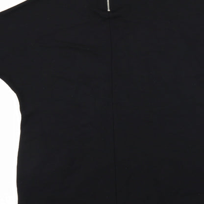 Select Womens Black Striped  Basic T-Shirt Size 10