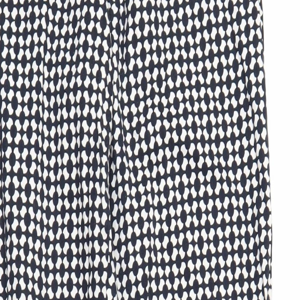 H&M Womens White Polka Dot  Trousers  Size 6 L26 in