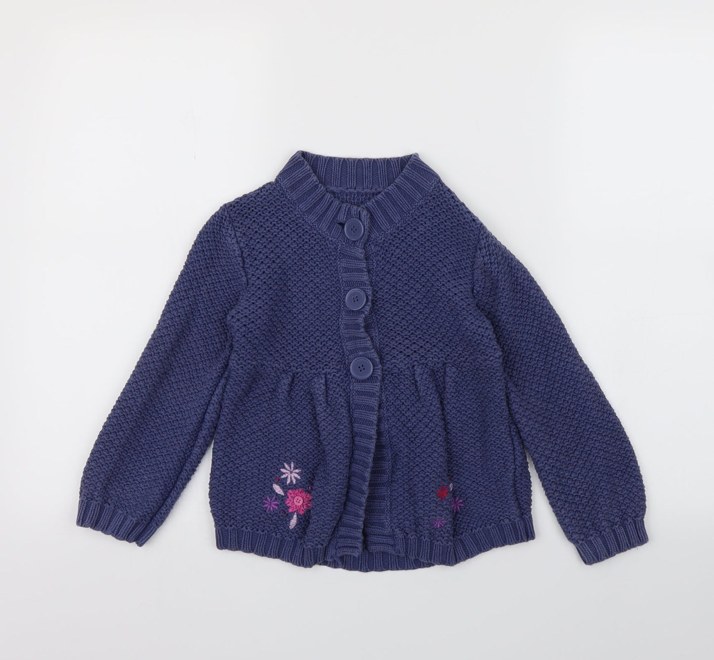 Preworn Womens Purple Floral  Cardigan Jumper Size 40