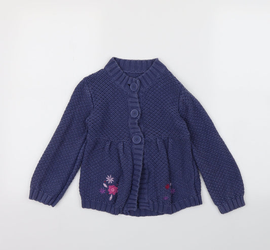 Preworn Womens Purple Floral  Cardigan Jumper Size 40