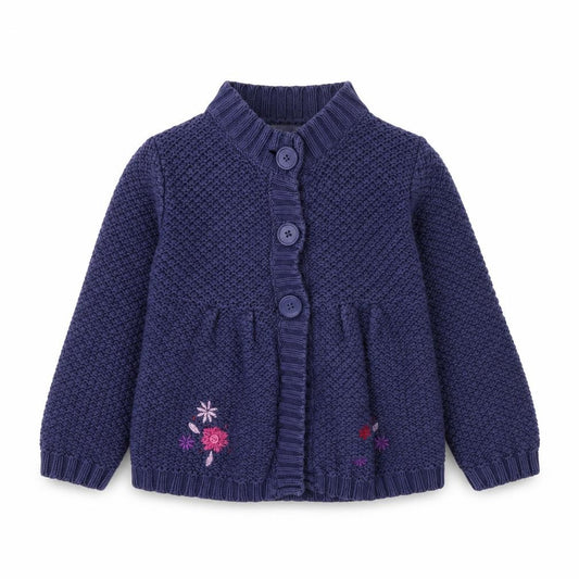 Preworn Womens Purple Floral  Cardigan Jumper Size 40