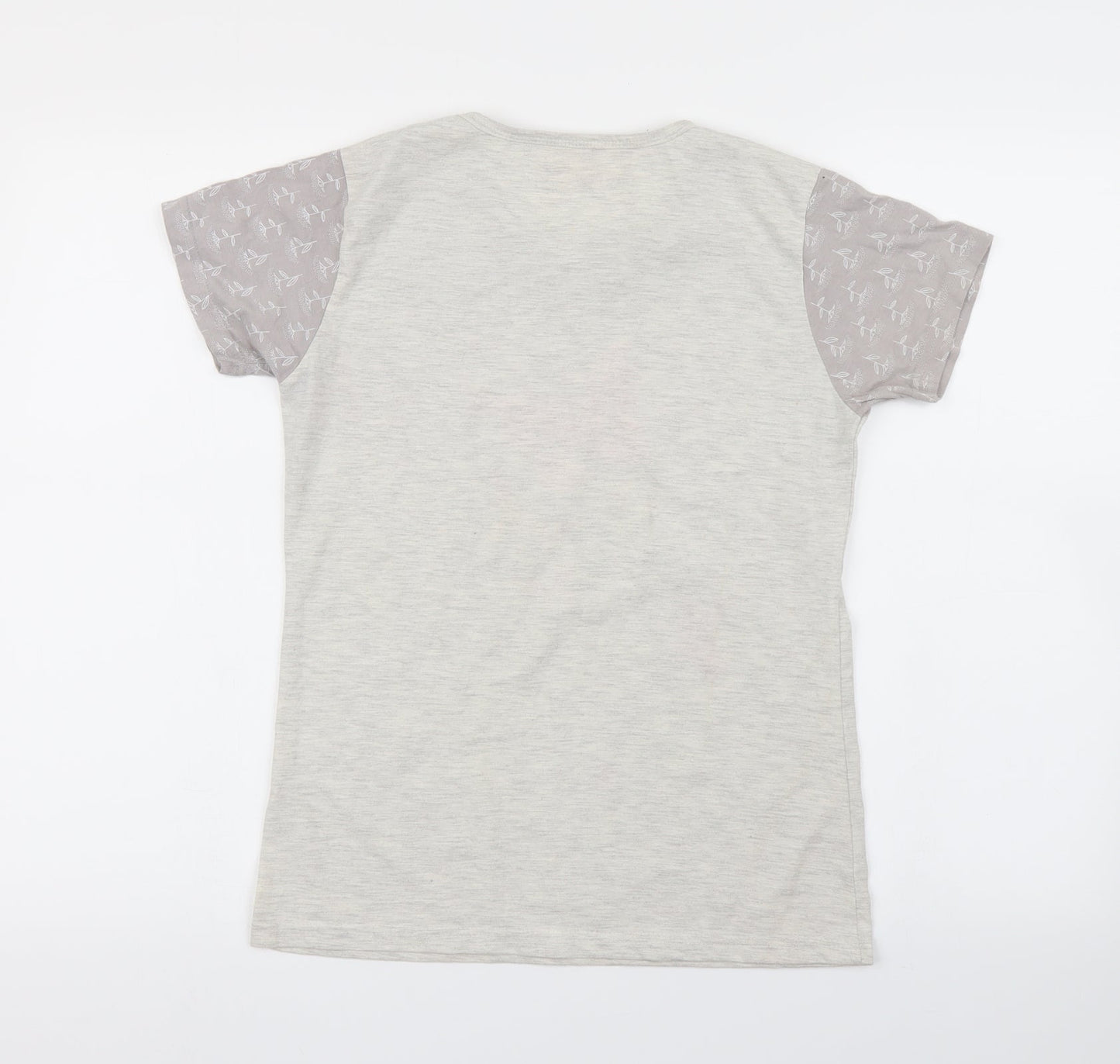N Touch Womens Grey   Basic T-Shirt Size 14  - butteflies