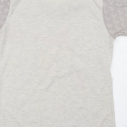 N Touch Womens Grey   Basic T-Shirt Size 14  - butteflies