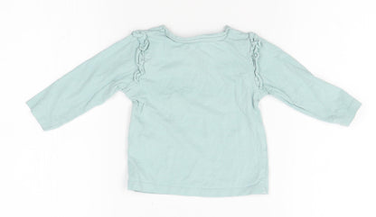 Back view of Matalan Baby Blue Basic T-Shirt, size 9-12, Months